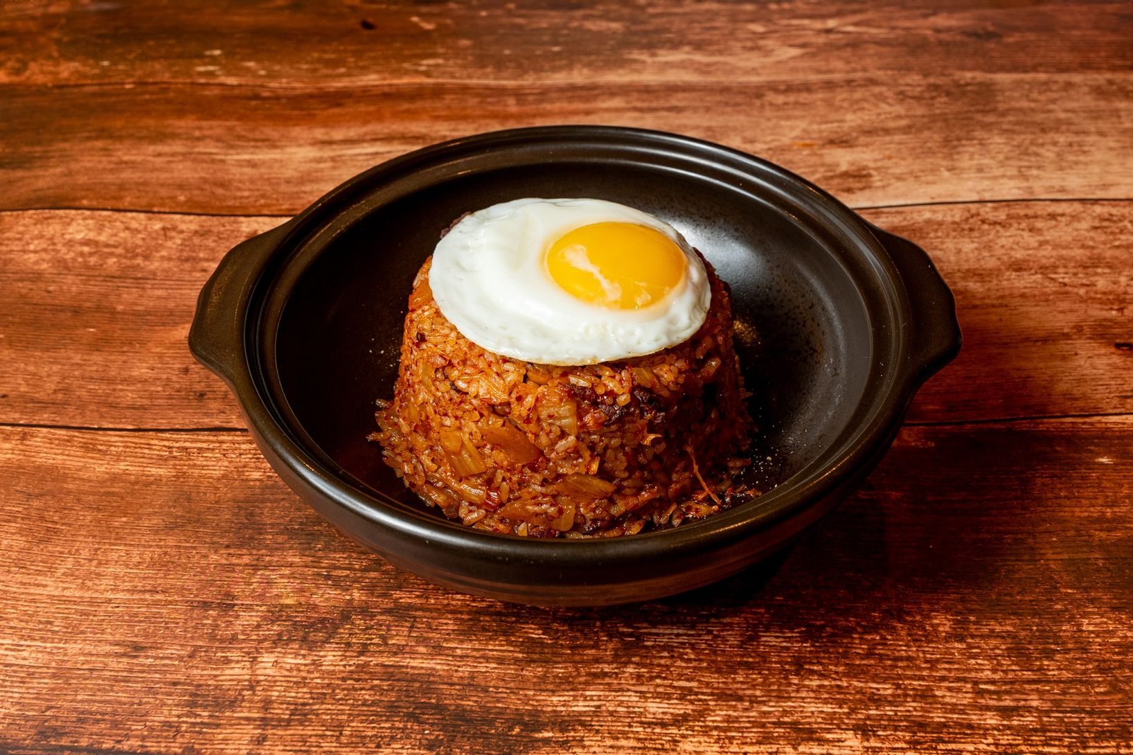 Kimchi Fried Rice with Beef Brisket.