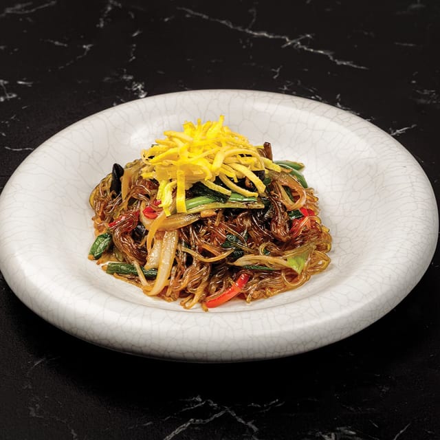 Stir-Fried Glass Noodles with Mushroom.