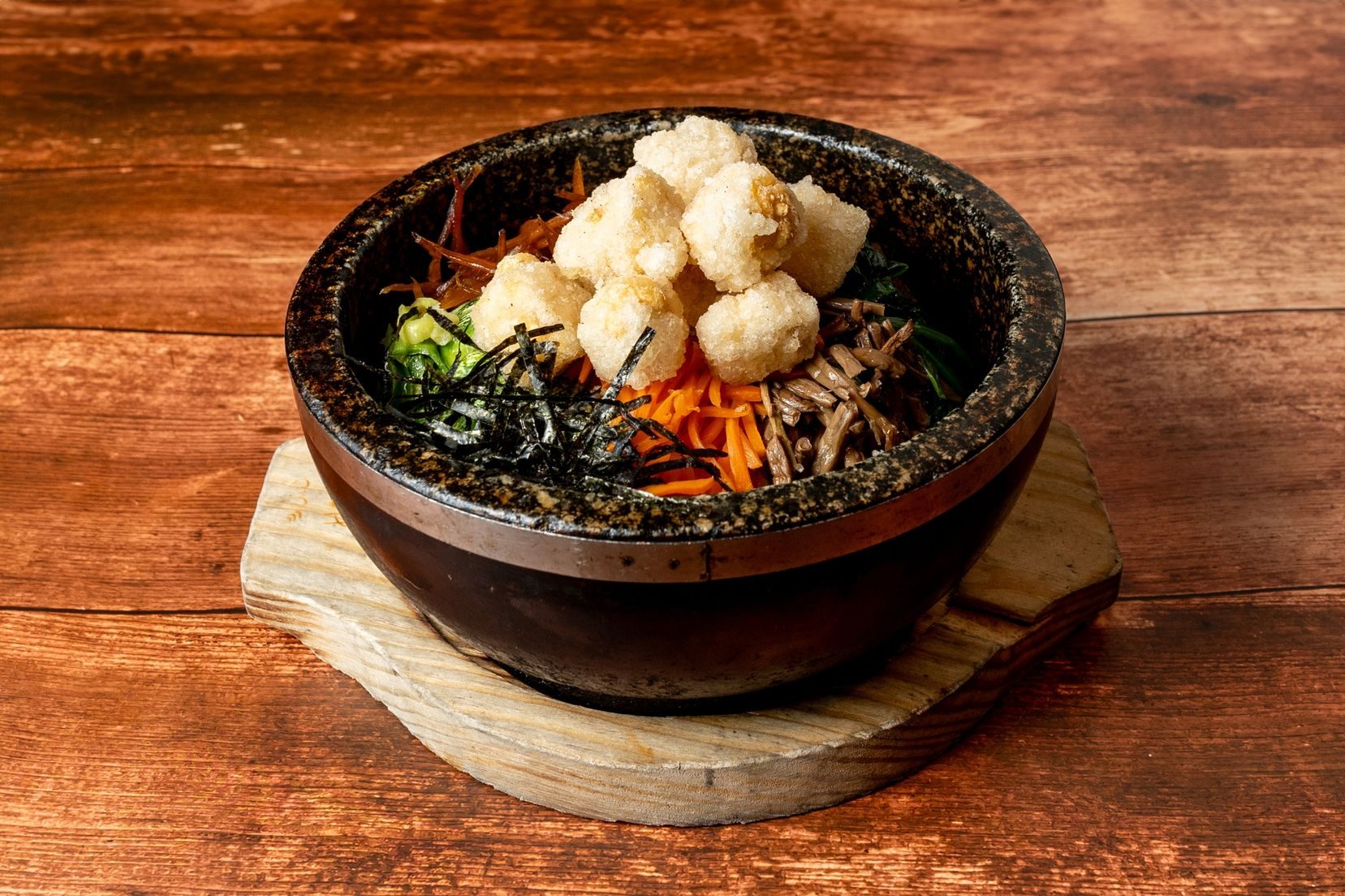 Hot Stone Pot Bibimbap Lunch.
