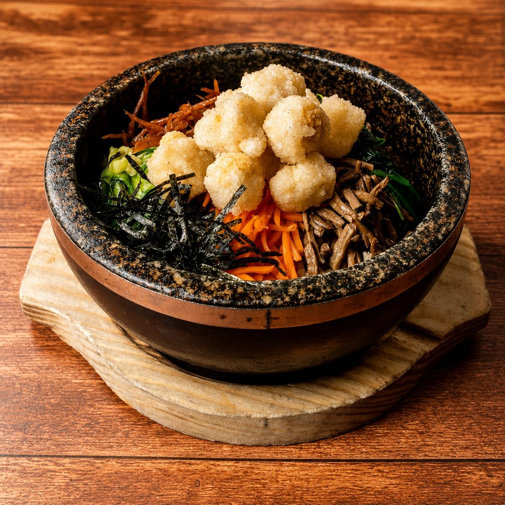 Hot Stone Pot Bibimbap Lunch.