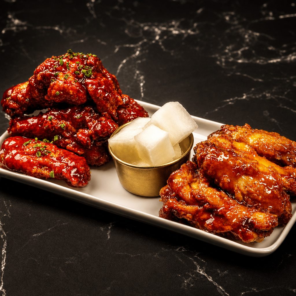 Fried Chicken Wings Lunch.