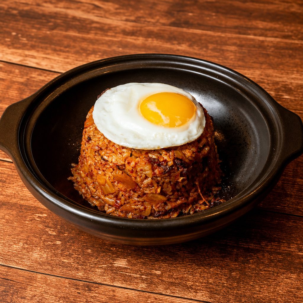 Kimchi Fried Rice with Beef Brisket Lunch.