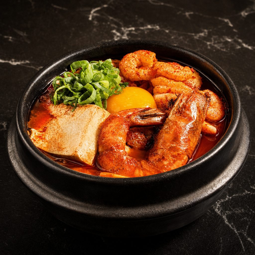 Spicy Soft Tofu Stew Lunch.