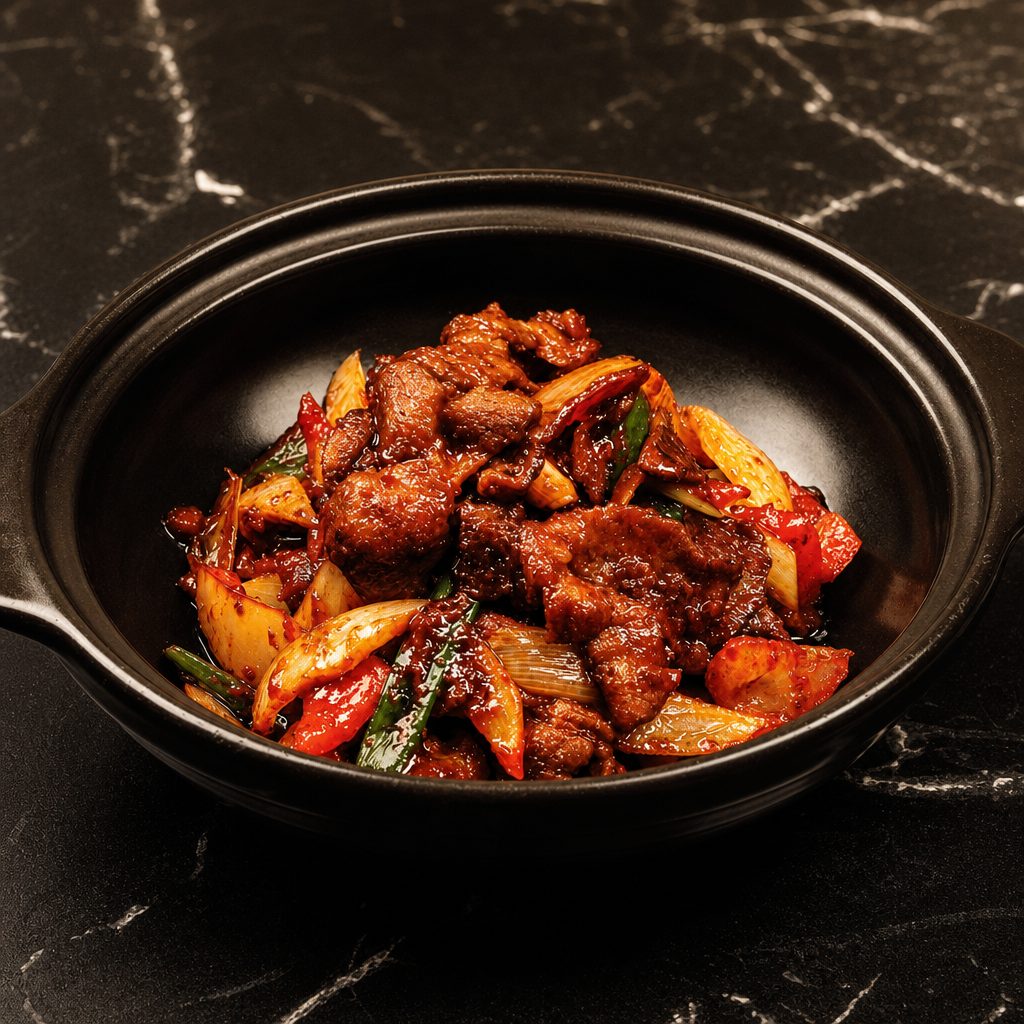 Stir-Fried Pork Shoulders Lunch.