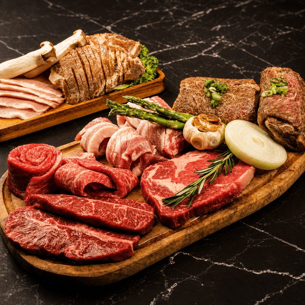 Party Beef and Pork Platter Lunch.